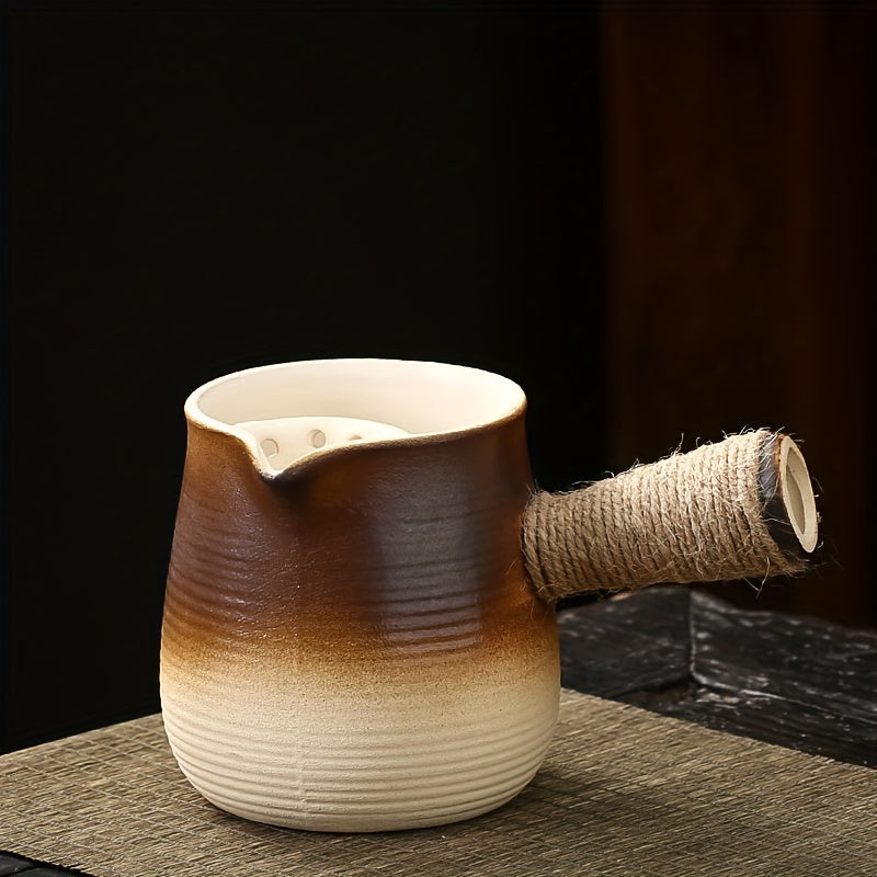 1pc Ceramic Milk Warmer - High-Temperature Resistant, Perfect for Charcoal Stove Tea Brewing & Kitchen Use