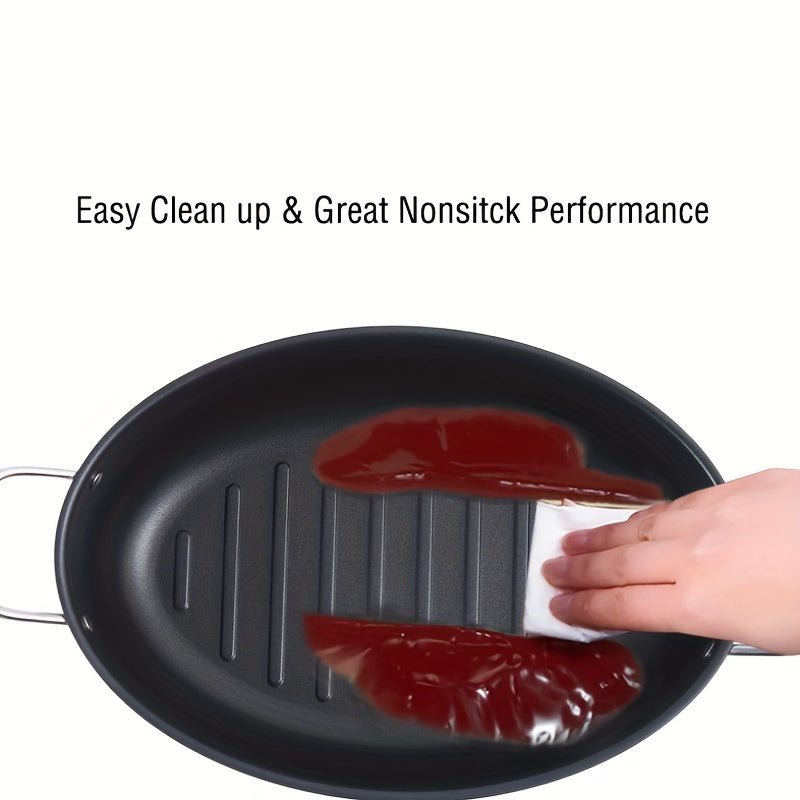 Multi-functional Steamer Pot for Home Use, Large Non-Stick Frying Pan, Steaming and Cooking Pot, Fish Steaming Pan, Seafood Steamer, Compatible with Both Open Flame and Induction Cooktops