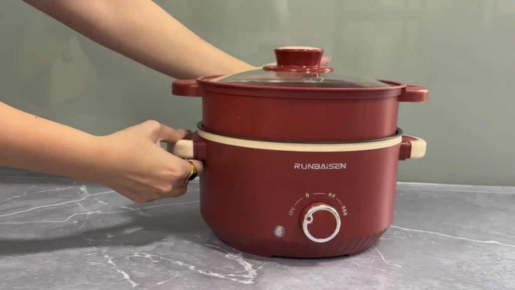 Multi-Functional Double-Layer Electric Hot Pot for Steaming And Cooking