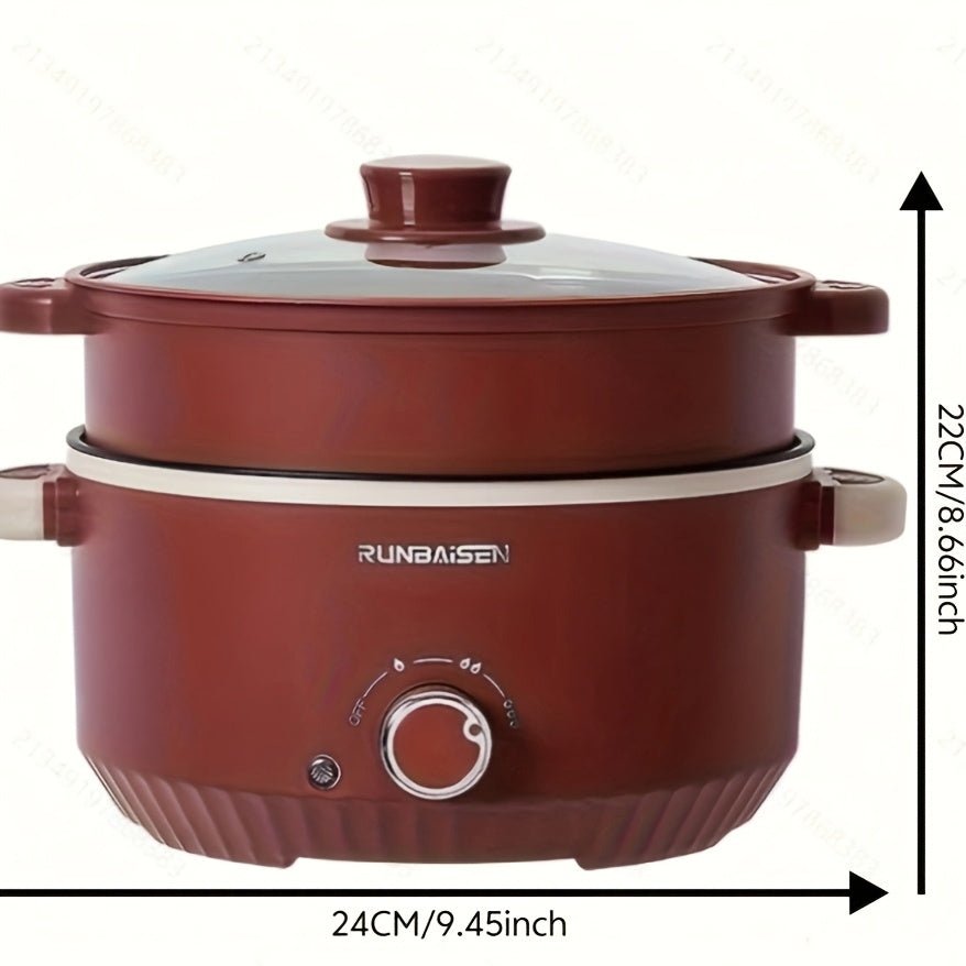 Multi-Functional Double-Layer Electric Hot Pot for Steaming And Cooking