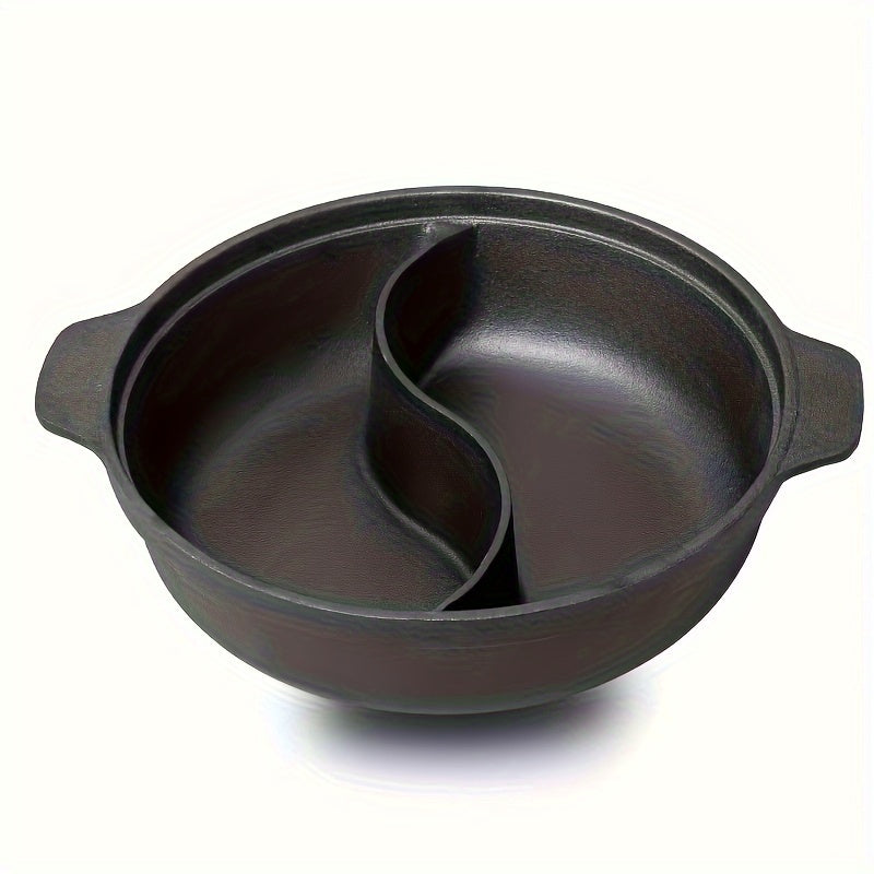 Cast Iron Duck-Shaped Flat Bottom Hot Pot - Durable Heat Retention for Even Cooking, Stovetop & Tabletop Use, Traditional Chinese Cooking Pot for Family Gatherings
