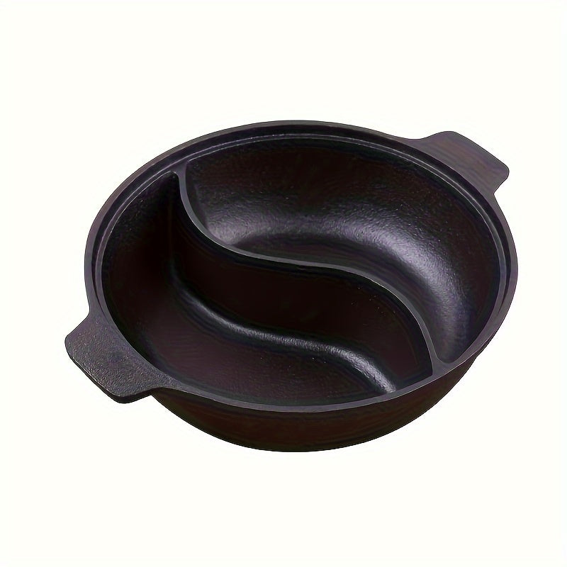 Cast Iron Duck-Shaped Flat Bottom Hot Pot - Durable Heat Retention for Even Cooking, Stovetop & Tabletop Use, Traditional Chinese Cooking Pot for Family Gatherings