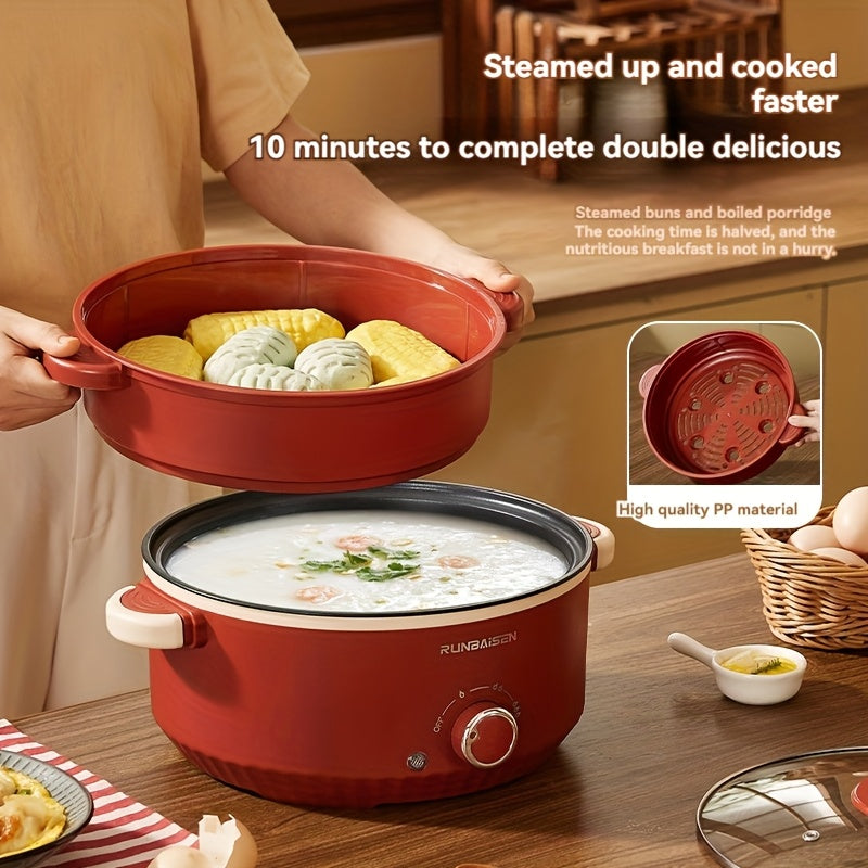 Multi-Functional Double-Layer Electric Hot Pot for Steaming And Cooking