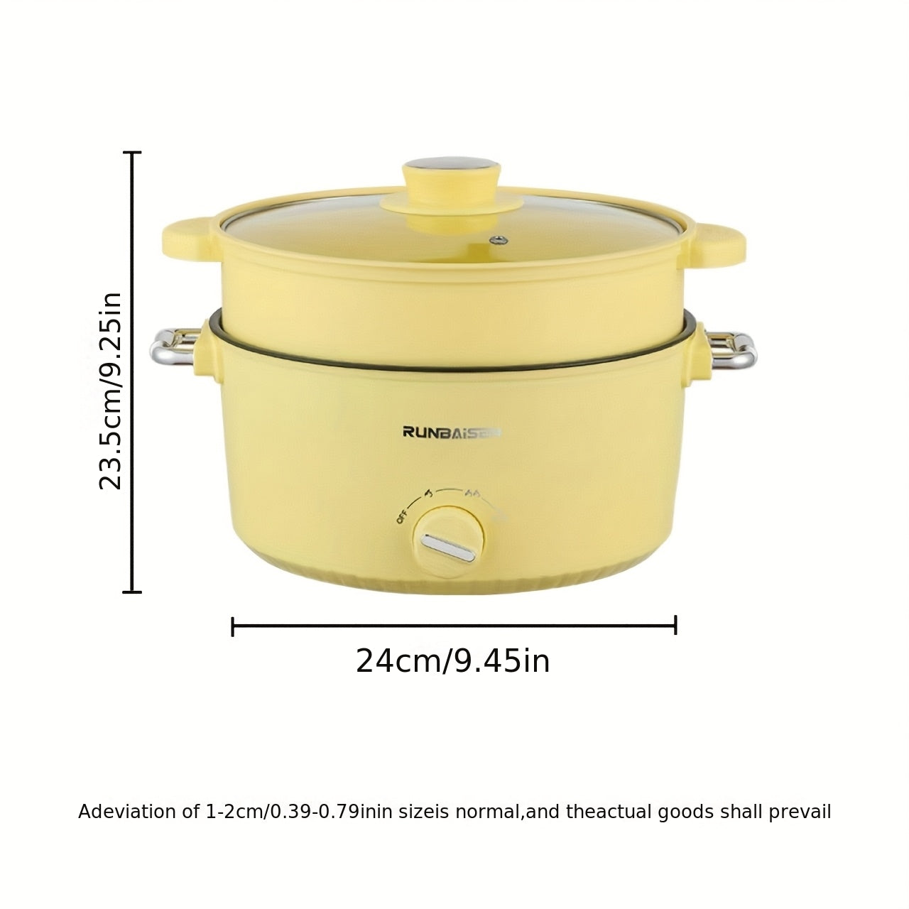 Large-Capacity Electric Steamer with 24Cm Diameter • Double-Layer Electric Hot Pot • Versatile Cooking Pot for Home Use • Electric Hot Pot • Multifunctional Cooking Pot • All-In-One Pot • Perfect for Family Gatherings