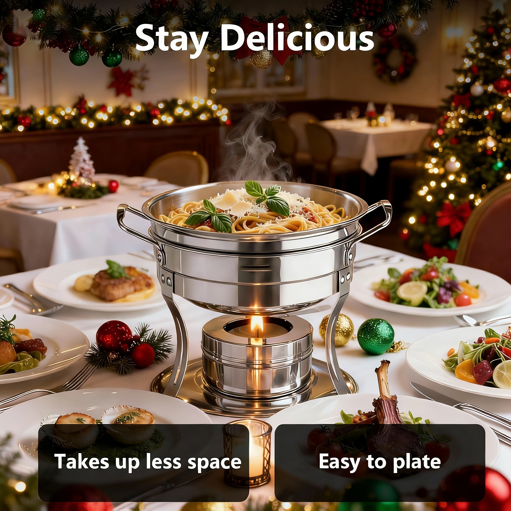 1Qt-1pc\u002F4pcs Mini Meat Sauce Warmer-Chafing Dishes Buffet Use, Round Insulated with Glass Lid, for Single Or Group Dining, Stainless Steel Hot Pot Stove And Buffet Insulated, for Parties And Weddings-Only for Cooking