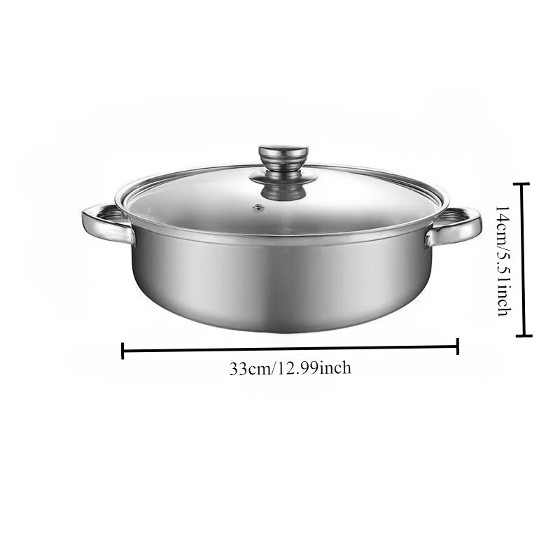1pc Stainless Steel Steamer with Lid