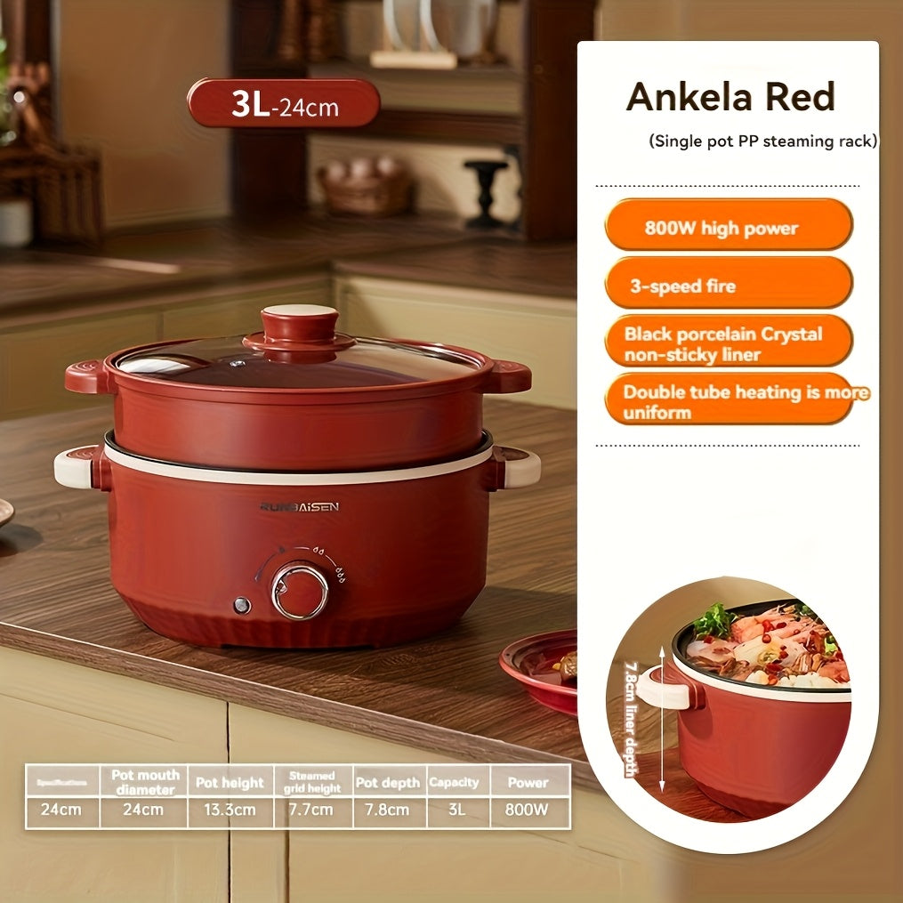 Multi-Functional Double-Layer Electric Hot Pot for Steaming And Cooking