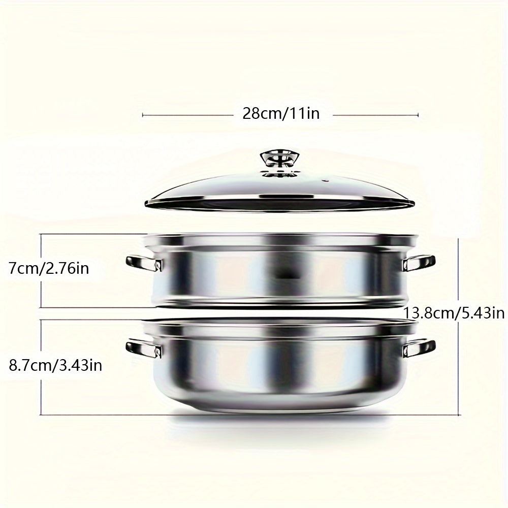 Multilayer Silvery Soup Steamer Multi-layer Soup Steamer (Silvery)