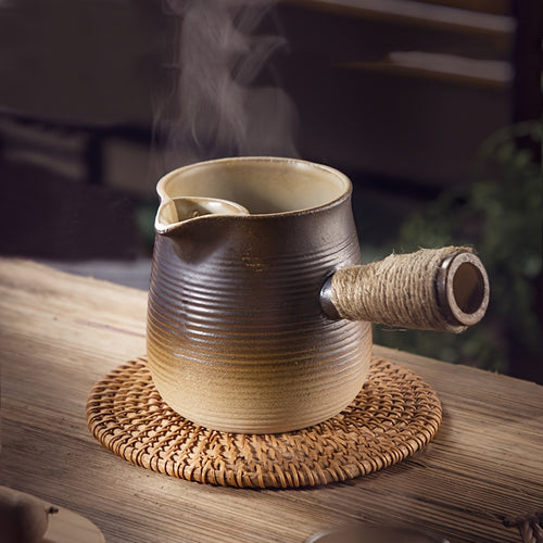 1pc Ceramic Milk Warmer - High-Temperature Resistant, Perfect for Charcoal Stove Tea Brewing & Kitchen Use