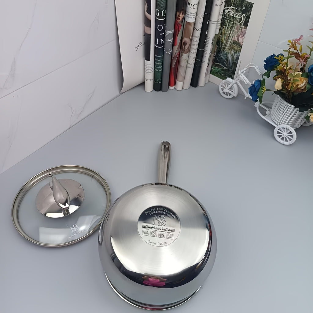 household integrated structure 18\u002F10 stainless steel thickened 16cm soup pot | milk, noodle, stewing pot | three-layer composite