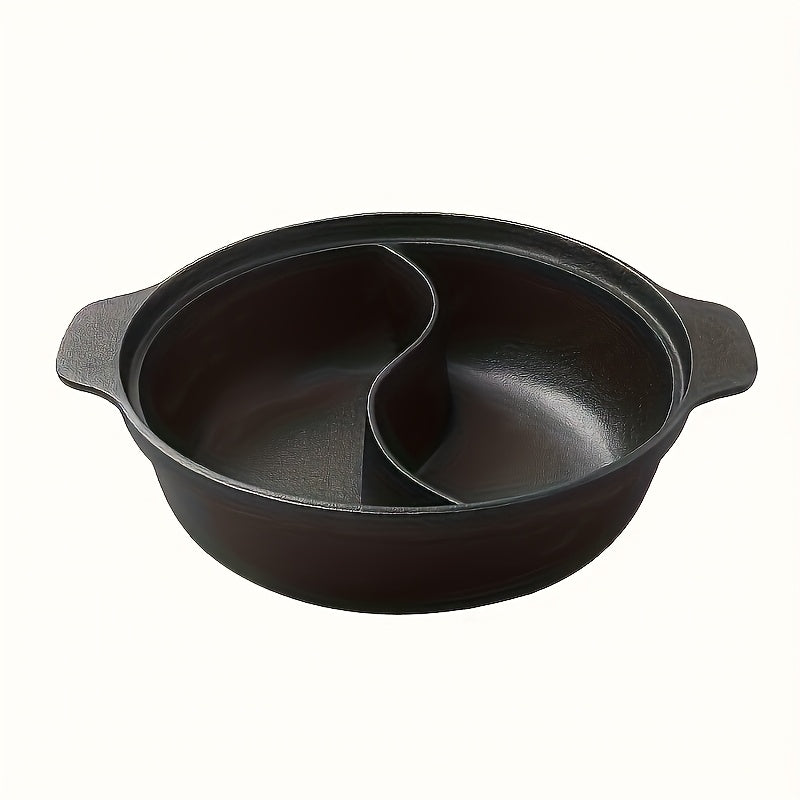 Cast Iron Duck-Shaped Flat Bottom Hot Pot - Durable Heat Retention for Even Cooking, Stovetop & Tabletop Use, Traditional Chinese Cooking Pot for Family Gatherings