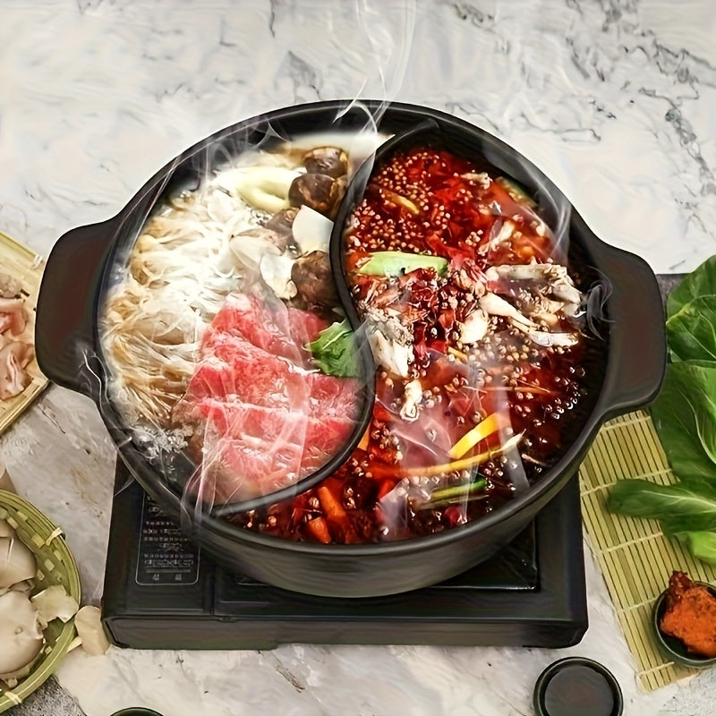 Cast Iron Duck-Shaped Flat Bottom Hot Pot - Durable Heat Retention for Even Cooking, Stovetop & Tabletop Use, Traditional Chinese Cooking Pot for Family Gatherings