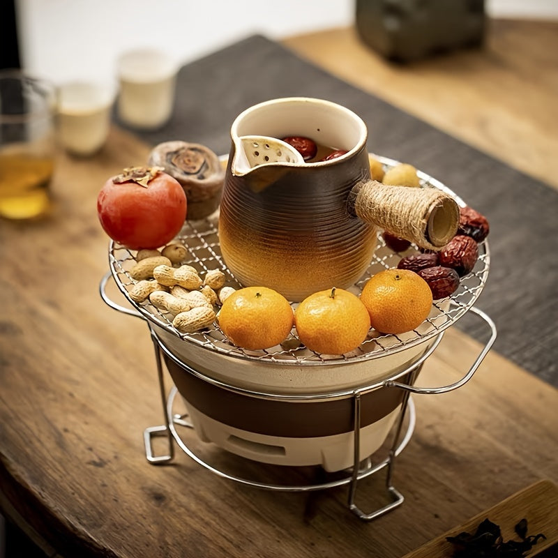 1pc Ceramic Milk Warmer - High-Temperature Resistant, Perfect for Charcoal Stove Tea Brewing & Kitchen Use