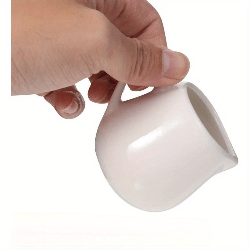 Handle Milk Cup Ceramic Sauce Pot | Creative Coffee Milk Cup, Sugar Cup, Stable Grip, Western Style, Fashionable Kitchen Seasoning Cup, Suitable for Family and Restaurant Use