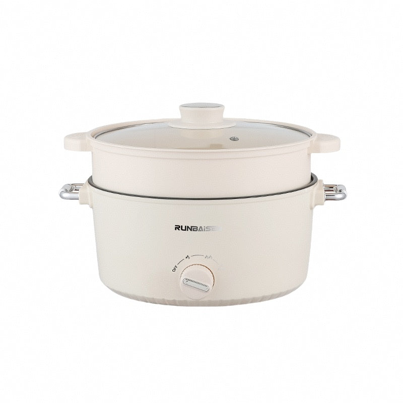 Large-Capacity Electric Steamer with 24Cm Diameter • Double-Layer Electric Hot Pot • Versatile Cooking Pot for Home Use • Electric Hot Pot • Multifunctional Cooking Pot • All-In-One Pot • Perfect for Family Gatherings